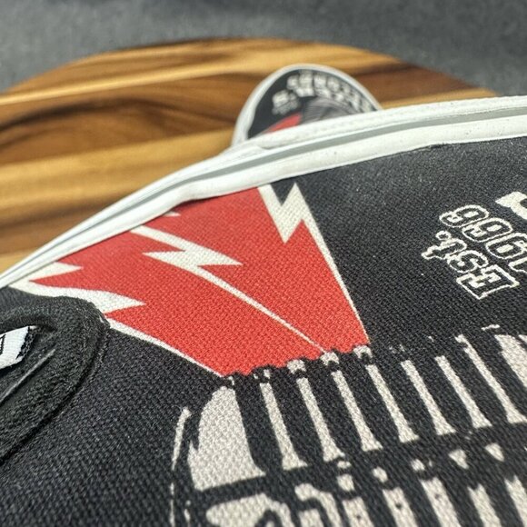 Vans Salzer's Records Ventura CA Foot the Bill Custom X You Slip On Mens 7 - Picture 9 of 16